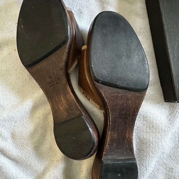 Gucci Monogram Brown Women's Sandals - Picture 3 of 4